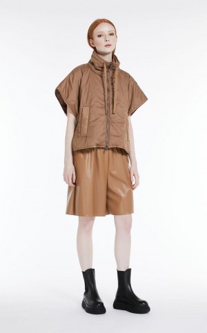 Capses Max Mara Showerproof Fabric καφε | MMR593948