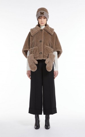 Capses Max Mara Teddy Fabric Boxye καφε | MMR593954