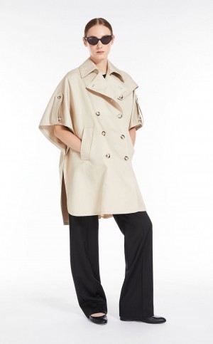 Capses Max Mara θαλασσης-repellent Gabardinee καφε | MMR593949