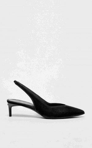 Décolleté Max Mara Velvet Slingbacks μαυρα | MMR594198