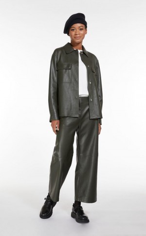 Leather Max Mara Jackets σκούρο | MMR594015