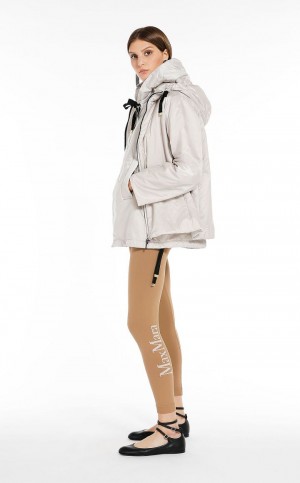 Padded Max Mara Travel Jacket In θαλασσης-resistant Technical καμβα ανοιχτο | MMR593996