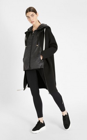 Padded Max Mara Travel Jacket In θαλασσης-resistant Technical καμβα μαυρα | MMR594005
