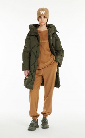 Padded Max Mara θαλασσης-repellent Taffeta Down Jacket σκούρο | MMR593991