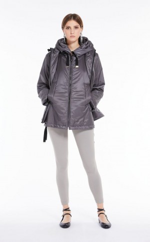 Padded Max Mara θαλασσης-resistant Technical καμβα Gilet γκρι | MMR593982