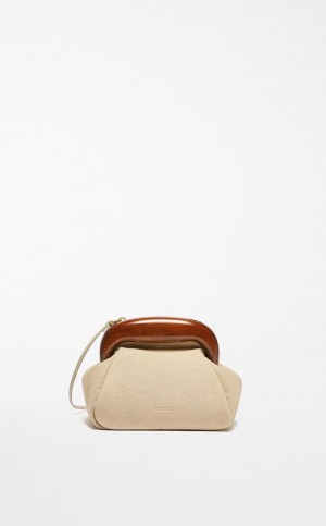 Sportmax Bag Max Mara Small καμβα Bouba Μπεζ | MMR594180