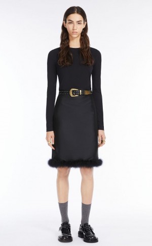 T-shirt Max Mara ελαφρια Jersey μαυρα | MMR593676