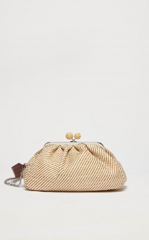 Weekend Bag Max Mara Medium Pasticcinoin Raffia καφε | MMR594150