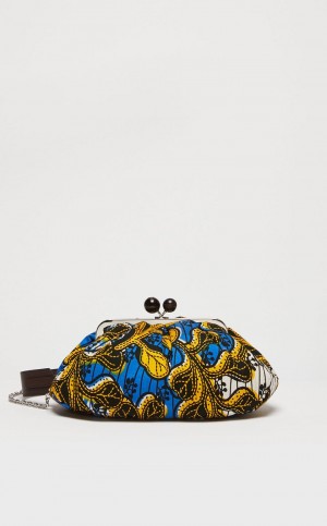 Weekend Bag Max Mara Medium Pasticcinoin βαμβακερα μπλε | MMR594154