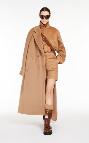 παντελόνι Max Mara Camel Colour Shorts καφε | MMR593737