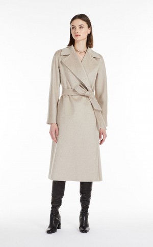 παλτό Max Mara Cashmere, Alpaca And Μαλλί Μπεζ | MMR593852