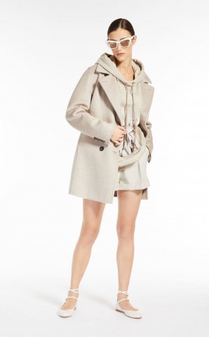 παλτό Max Mara Cashmere Pea καφε | MMR593871