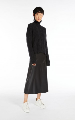 φουστεσ Max Mara Coated Jersey μαυρα | MMR593695