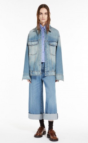 Τζιν Max Mara Cropped σκουρο μπλε | MMR593770