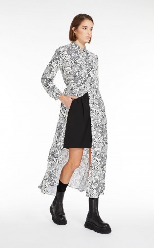 Φορεμα Max Mara Fit & Flare Viscose Shirt μαυρα | MMR593355