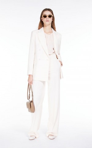 Μπλουζα Max Mara Georgette With φαρδια Sleeves ανοιχτο ροζ | MMR593599