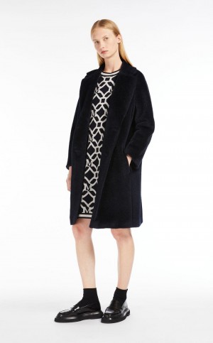 Φορεμα Max Mara Jacquard-knit Μαλλί And Cashmere σκουρο μπλε | MMR593351