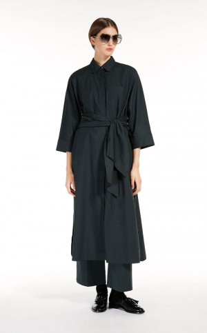 Φορεμα Max Mara Long Poplin Shirt πρασινο | MMR593300