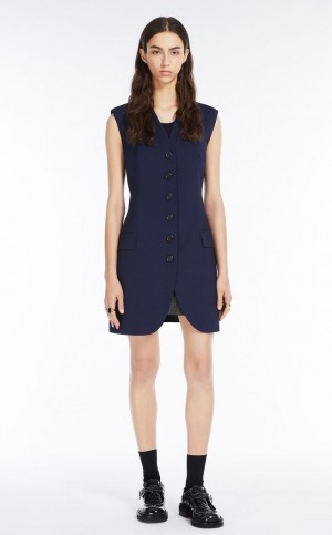 Κοστούμι Max Mara Long Waistcoat σκουρο μπλε | MMR593512