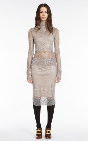 φουστεσ Max Mara Mesh With Rhinestones βερίκοκο | MMR593707