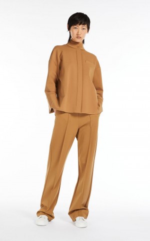 Μπουφαν Max Mara Milano Jersey καφε | MMR594045