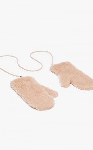 γαντια Max Mara Mittens In Teddy Fabric ροζ | MMR594228