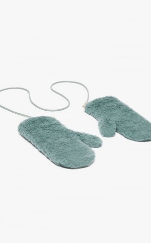 γαντια Max Mara Mittens In Teddy Fabric Ελιά πρασινο | MMR594227