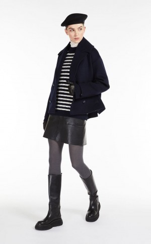 φουστεσ Max Mara Nappa δερματινα Mini μαυρα | MMR593688