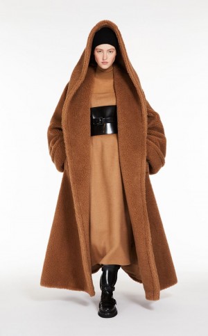 παλτό Max Mara Oversized Teddy Wrap καφε | MMR593828