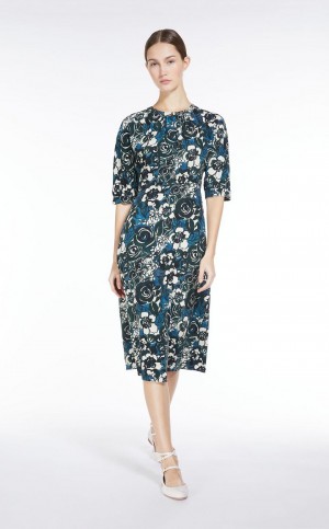 Φορεμα Max Mara Printed Crepe De Chine πρασινο | MMR593388