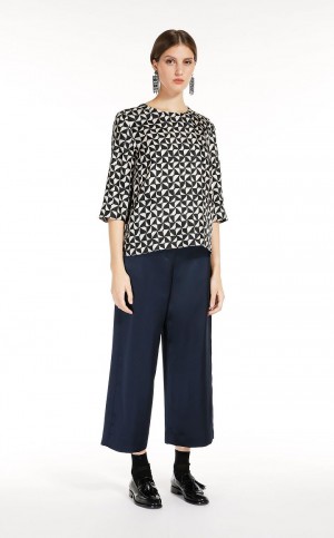 Μπλουζα Max Mara Printed Silk βαθυ | MMR593623