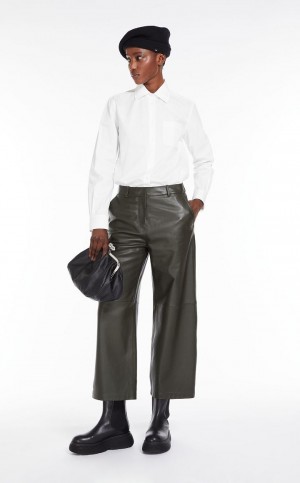 Μπλουζα Max Mara Shirt In βαμβακερα Poplin ασπρα | MMR593558