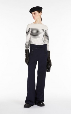 πλεκτά Max Mara Silk And Μαλλί Yarn ασπρα | MMR593469