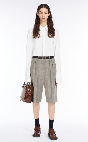 Μπλουζα Max Mara Silk-blend ασπρα | MMR593559