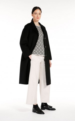 παντελόνι Max Mara Washed Gabardine ασπρα | MMR593758