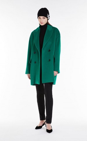 παλτό Max Mara Μαλλί And Cashmere Oversized Jacket πρασινο | MMR593865