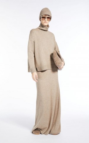 πλεκτά Max Mara Μαλλί And Cashmere Pullover καφε | MMR593472