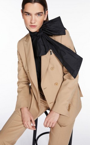 παντελόνι Max Mara Μαλλί And Mohair καμβα καφε | MMR593742