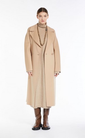 παλτό Max Mara Μαλλί Belted πορτοκαλι | MMR593857