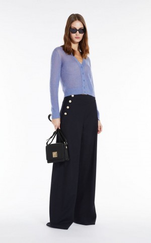 Κοστούμι Max Mara Μαλλί Blend Palazzo σκουρο μπλε | MMR593522