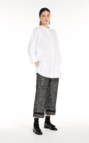 Μπλουζα Max Mara βαμβακερα Oxford ασπρα | MMR593563