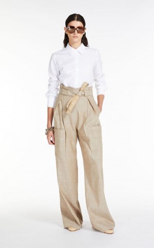 Μπλουζα Max Mara βαμβακερα Poplin ασπρα | MMR593548