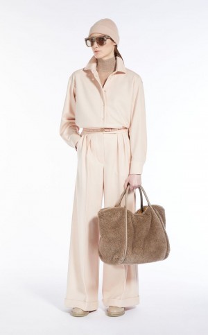 Μπουφαν Max Mara Μαλλί Shirt ροζ | MMR594054