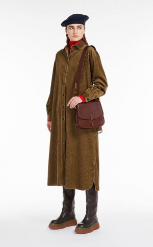 Φορεμα Max Mara βαμβακερα Velvet σκούρο | MMR593348