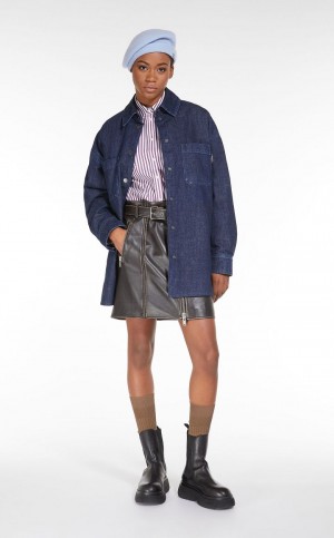 Μπουφαν Max Mara Με Επένδυση Denim σκουρο μπλε | MMR594037