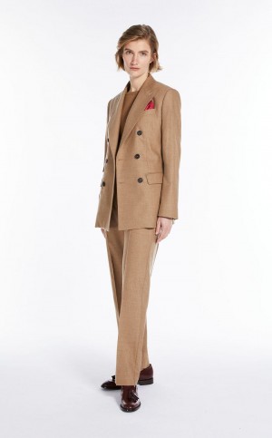 πλεκτά Max Mara ελαφρια Μαλλί καφε | MMR593437