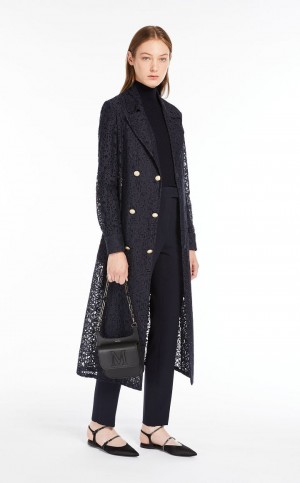 Κοστούμι Max Mara Ευθεία-fit Technical Cady σκουρο μπλε | MMR593516