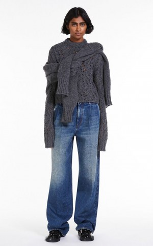 Τζιν Max Mara φαρδια-fit μπλε | MMR593809